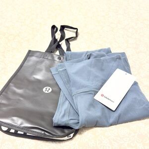Lululemon Rhino Gray Ribbed Flare Pants